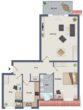 2,5 Zimmer Wohnung im Dachgeschoss mit allem Komfort! Aufzug, Tiefgarage, Stadtnähe... - Grundriss