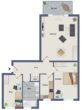 Zentrale Wohnlage - charmante 2,5 Zimmer-Wohnung mit Balkon! - Grundriss